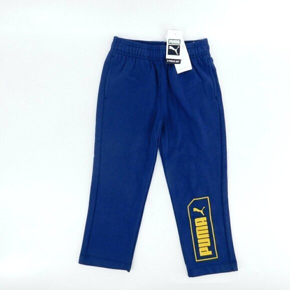 Puma Sweatpants Kids Size 4 Navy Blue New Boys Girls - Picture 1 of 5